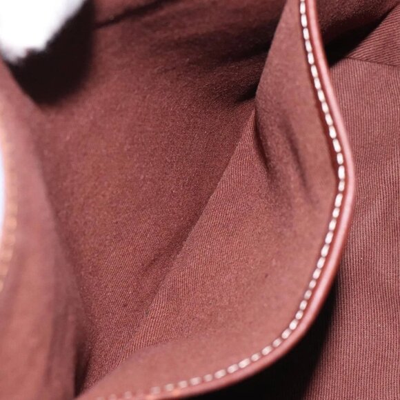 CELINE C Macadam Canvas Shoulder Bag Suede Leather Blue Gold Auth - Picture 13 of 16